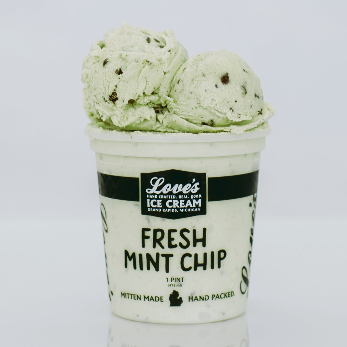 Loves Ice Cream Fresh Mint Chip Dairy Pint – Love's Ice Cream